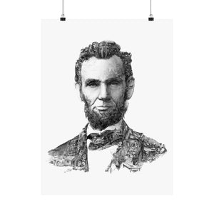 ABRAHAM LINCOLN BLACK & WHITE POSTER ABRAHAM LINCOLN BLACK & WHITE POSTER