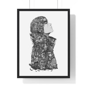 ITACHI (RAIN) BLACK & WHITE FRAMED POSTER ITACHI (RAIN) BLACK & WHITE FRAMED POSTER