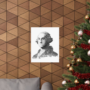 GEORGE WASHINGTON BLACK & WHITE POSTER GEORGE WASHINGTON BLACK & WHITE POSTER