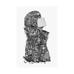 ITACHI (RAIN) BLACK & WHITE POSTER ITACHI (RAIN) BLACK & WHITE POSTER