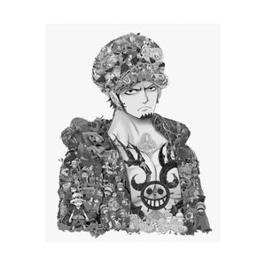 TRAFALGAR LAW BLACK & WHITE POSTER TRAFALGAR LAW BLACK & WHITE POSTER