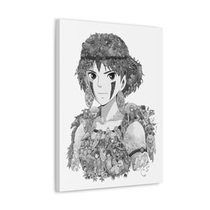 PRINCESS MONONOKE BLACK & WHITE CANVAS PRINCESS MONONOKE BLACK & WHITE CANVAS