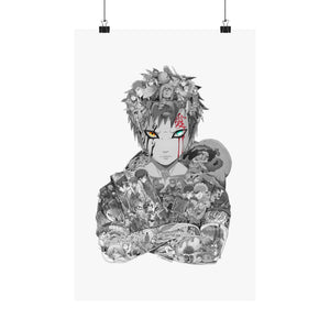 GAARA BLACK & WHITE POSTER (with colored eyes) GAARA BLACK & WHITE POSTER (with colored eyes)