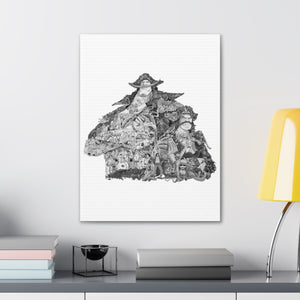 WHITEBEARD ROGER BLACK & WHITE CANVAS WHITEBEARD ROGER BLACK & WHITE CANVAS