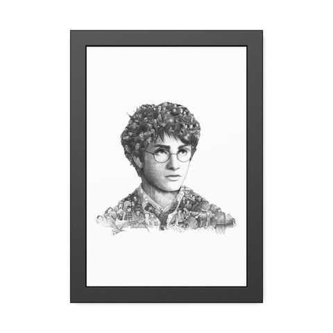 HARRY POTTER BLACK & WHITE FRAMED POSTER