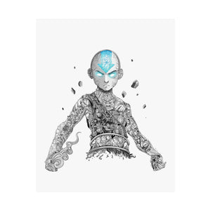 AANG BLACK & WHITE POSTER (Colored Eyes) AANG BLACK & WHITE POSTER (Colored Eyes)