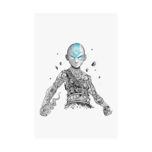 AANG BLACK & WHITE POSTER (Colored Eyes) AANG BLACK & WHITE POSTER (Colored Eyes)