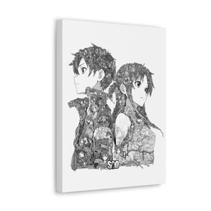 KIRITO ASUNA BLACK & WHITE CANVAS KIRITO ASUNA BLACK & WHITE CANVAS