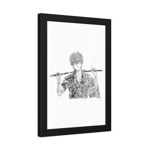 GINTOKI BLACK & WHITE FRAMED POSTER GINTOKI BLACK & WHITE FRAMED POSTER
