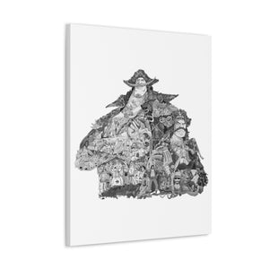 WHITEBEARD ROGER BLACK & WHITE CANVAS WHITEBEARD ROGER BLACK & WHITE CANVAS
