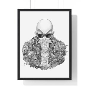 MASTER ROSHI BLACK & WHITE FRAMED POSTER MASTER ROSHI BLACK & WHITE FRAMED POSTER