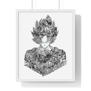 GOKU BLACK & WHITE FRAMED POSTER (with colored eyes) GOKU BLACK & WHITE FRAMED POSTER (with colored eyes)