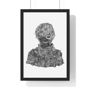 KEN KANEKI BLACK & WHITE FRAMED POSTER KEN KANEKI BLACK & WHITE FRAMED POSTER