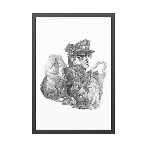 JOTARO BLACK & WHITE FRAMED POSTER JOTARO BLACK & WHITE FRAMED POSTER