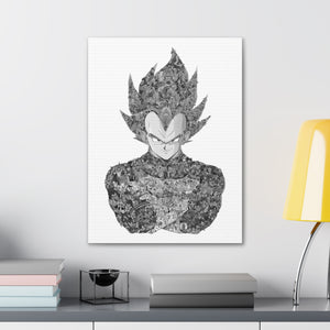 VEGETA (WITH STORY) BLACK & WHITE CANVAS VEGETA (WITH STORY) BLACK & WHITE CANVAS