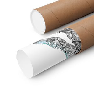 AANG BLACK & WHITE POSTER (Colored Eyes And Arms) AANG BLACK & WHITE POSTER (Colored Eyes And Arms)