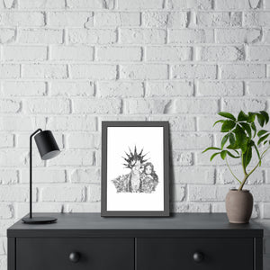 KENPACHI BLACK & WHITE FRAMED POSTER KENPACHI BLACK & WHITE FRAMED POSTER