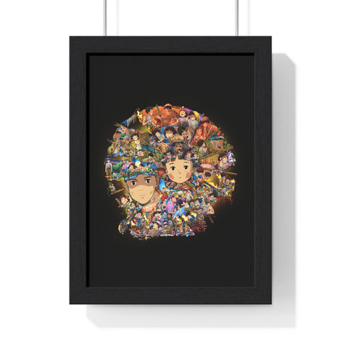 GRAVE OF THE FIREFLIES COLOR FRAMED POSTER GRAVE OF THE FIREFLIES COLOR FRAMED POSTER