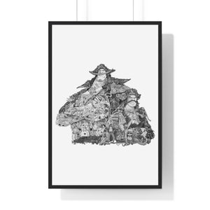 WHITEBEARD ROGER BLACK & WHITE FRAMED POSTER WHITEBEARD ROGER BLACK & WHITE FRAMED POSTER