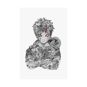 GAARA BLACK & WHITE POSTER (with colored eyes) GAARA BLACK & WHITE POSTER (with colored eyes)