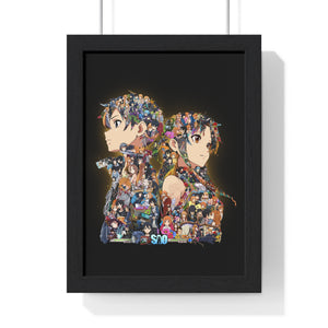 KIRITO ASUNA COLOR FRAMED POSTER KIRITO ASUNA COLOR FRAMED POSTER