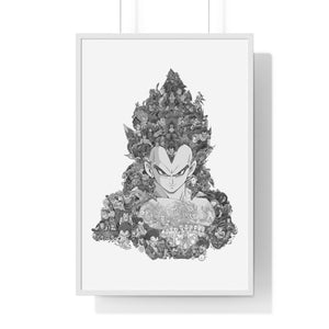 VEGETA SSJ4 BLACK & WHITE FRAMED POSTER VEGETA SSJ4 BLACK & WHITE FRAMED POSTER