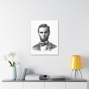 ABRAHAM LINCOLN BLACK & WHITE CANVAS ABRAHAM LINCOLN BLACK & WHITE CANVAS