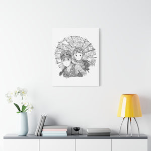 GRAVE OF THE FIREFLIES BLACK & WHITE CANVAS GRAVE OF THE FIREFLIES BLACK & WHITE CANVAS