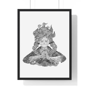 LUFFY GEAR 5 BLACK & WHITE FRAMED POSTER LUFFY GEAR 5 BLACK & WHITE FRAMED POSTER