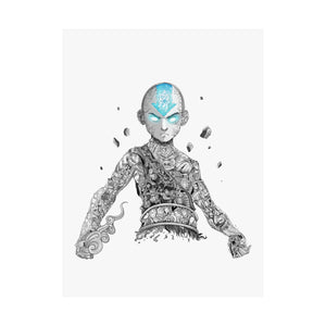 AANG BLACK & WHITE POSTER (Colored Eyes) AANG BLACK & WHITE POSTER (Colored Eyes)