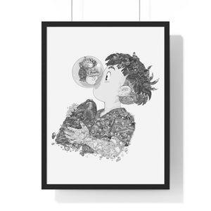 PONYO BLACK & WHITE FRAMED POSTER PONYO BLACK & WHITE FRAMED POSTER