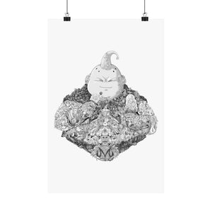 FAT BUU BLACK & WHITE POSTER FAT BUU BLACK & WHITE POSTER