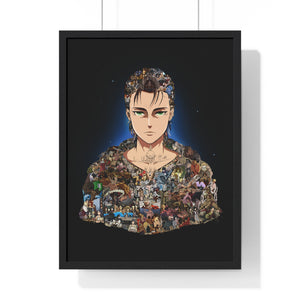 EREN YEAGER COLOR FRAMED POSTER EREN YEAGER COLOR FRAMED POSTER