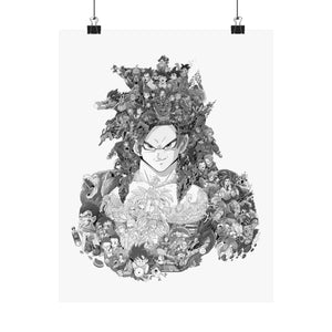 GOKU SSJ4 BLACK & WHITE POSTER GOKU SSJ4 BLACK & WHITE POSTER