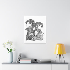 KIRITO ASUNA BLACK & WHITE CANVAS KIRITO ASUNA BLACK & WHITE CANVAS