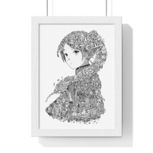 FRIEREN BLACK & WHITE FRAMED POSTER FRIEREN BLACK & WHITE FRAMED POSTER