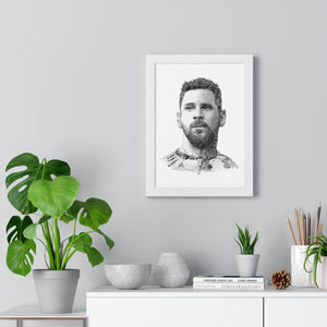 MESSI 2023 BLACK & WHITE FRAMED POSTER MESSI 2023 BLACK & WHITE FRAMED POSTER