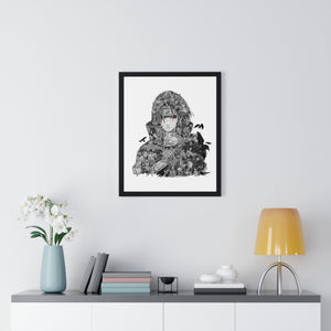 ITACHI BLACK & WHITE FRAMED POSTER (with colored eyes) ITACHI BLACK & WHITE FRAMED POSTER (with colored eyes)