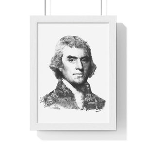 THOMAS JEFFERSON BLACK & WHITE FRAMED POSTER THOMAS JEFFERSON BLACK & WHITE FRAMED POSTER