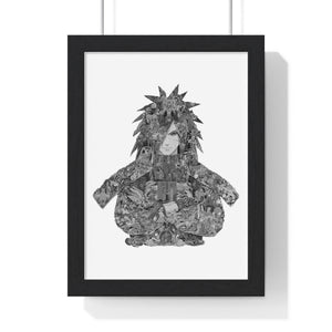 MADARA BLACK & WHITE FRAMED POSTER MADARA BLACK & WHITE FRAMED POSTER