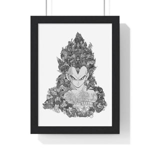 VEGETA SSJ4 BLACK & WHITE FRAMED POSTER VEGETA SSJ4 BLACK & WHITE FRAMED POSTER