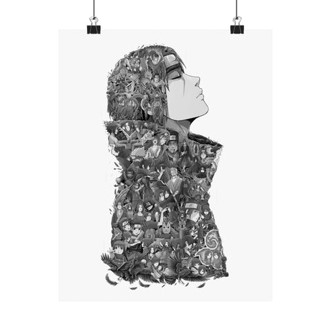 ITACHI (RAIN) BLACK & WHITE POSTER ITACHI (RAIN) BLACK & WHITE POSTER