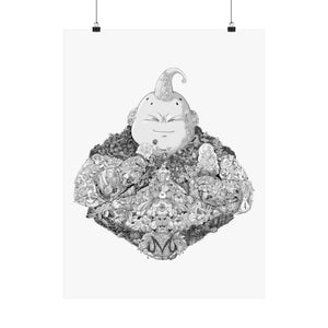 FAT BUU BLACK & WHITE POSTER FAT BUU BLACK & WHITE POSTER