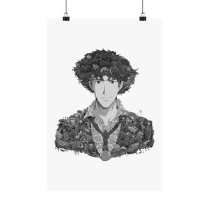 SPIKE SPIEGEL BLACK & WHITE POSTER SPIKE SPIEGEL BLACK & WHITE POSTER