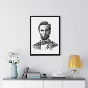 ABRAHAM LINCOLN BLACK & WHITE FRAMED POSTER ABRAHAM LINCOLN BLACK & WHITE FRAMED POSTER