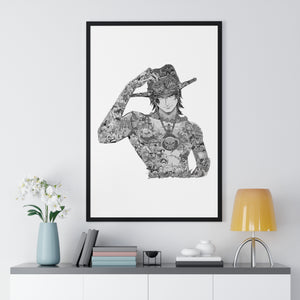 ACE BLACK & WHITE FRAMED POSTER ACE BLACK & WHITE FRAMED POSTER