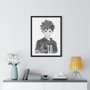 HINATA BLACK & WHITE FRAMED POSTER HINATA BLACK & WHITE FRAMED POSTER