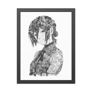 REZE BLACK & WHITE FRAMED POSTER REZE BLACK & WHITE FRAMED POSTER