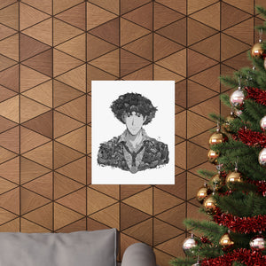 SPIKE SPIEGEL BLACK & WHITE POSTER SPIKE SPIEGEL BLACK & WHITE POSTER