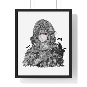 ITACHI BLACK & WHITE FRAMED POSTER (with colored eyes) ITACHI BLACK & WHITE FRAMED POSTER (with colored eyes)
